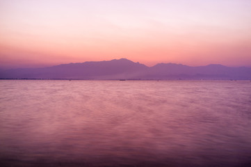 Lake sunset in Thailand