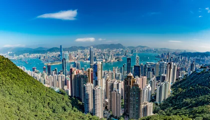 Foto op Plexiglas Hong Kong Panorama View from The Peak © Andrea Izzotti
