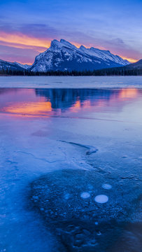 Spectacular dawn light, Mount Rundle, Banff National Park, Alberta, Canada