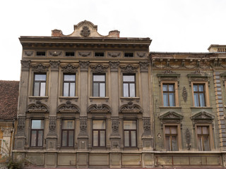 Fototapeta na wymiar classic architectural style building in Brasov, Romania, Transylvania, Europe 