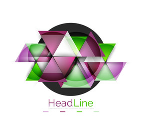 Vector 3d geometric abstract background