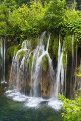Naklejka na ściany i meble Plitvice lakes park in Croatia.