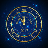 Image result for happy new year background with gold clock