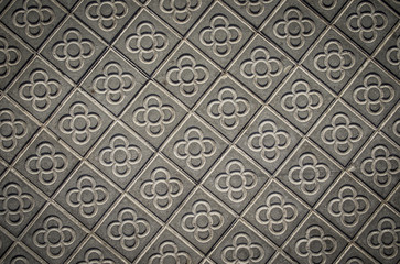 classic tile sidewalks of the city of Barcelona