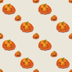 Halloween background with pumpkins