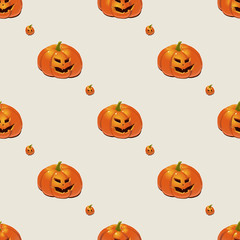 Halloween background with pumpkins