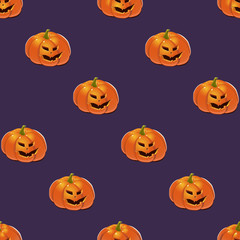 Halloween background with pumpkins