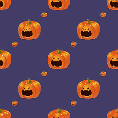 Halloween background with pumpkins