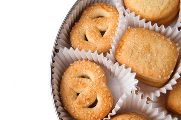 cookies in a round tin box