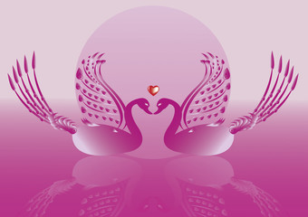 goose on Pink background