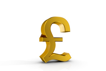 Obraz premium 3d illustration currency sign of pound