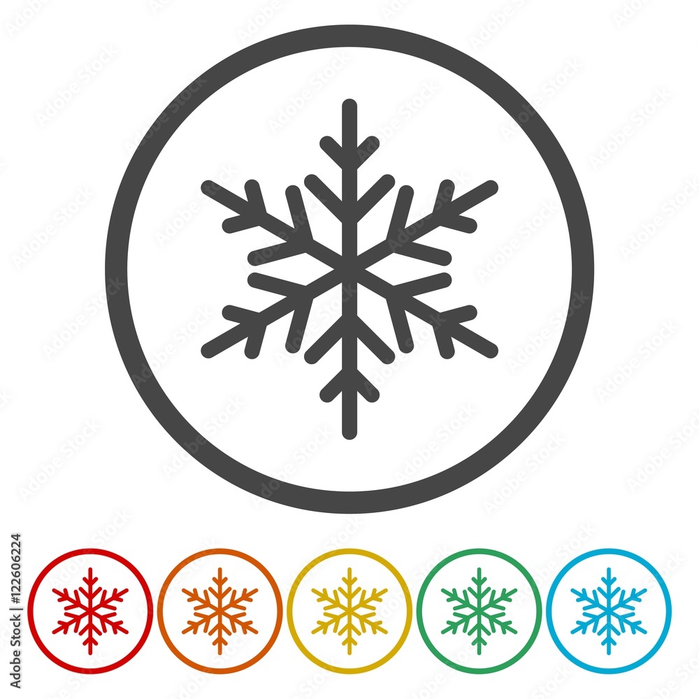 Poster snowflake icon, snowflake icon eps 10, snowflake icon vector
