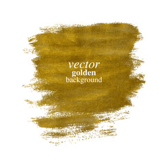 Golden paint square abstract vector background. Grunge template - 122606205