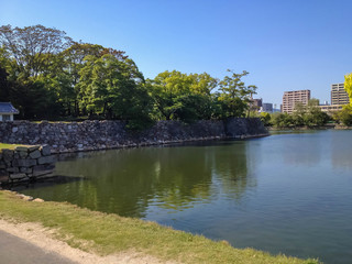 Fototapeta na wymiar Moat of Hiroshima Castle, Japan