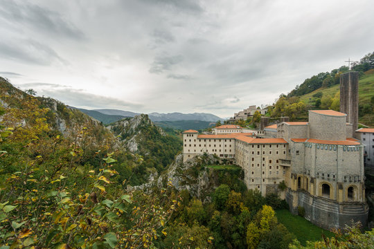 Ancient Sanctuary of Arantzazu, cloudy day
