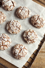 Chocolate crinkle cookies