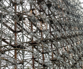 rusty construction of radar station DUGA 3