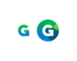 G Letter Multiply Colorful Shadow Pixel Logo Designs Element
