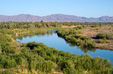 Draa river in Morocco