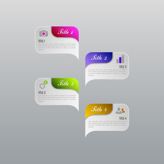Infographic business concept with 4 options, parts, steps. Infographic design template and marketing icons