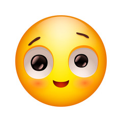 Emotions. Love. Cartoon face. Smile.