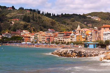 Obraz premium Village of San Terenzo - Lerici Liguria Italy