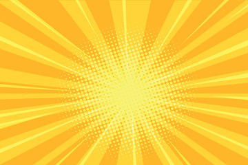 yellow rays comics retro background