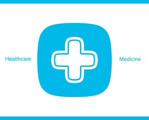 Add plus icon in flat style