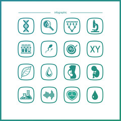 Laboratory icons set
