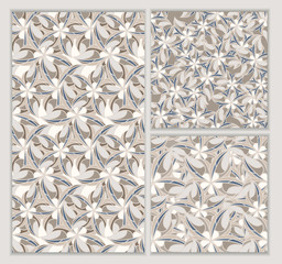 vector seamless patterns set