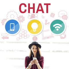 Technology Communication Icons Symbols Concept