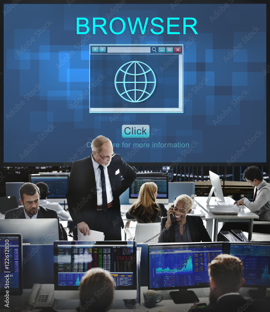 Poster internet html homepage browser big data concept