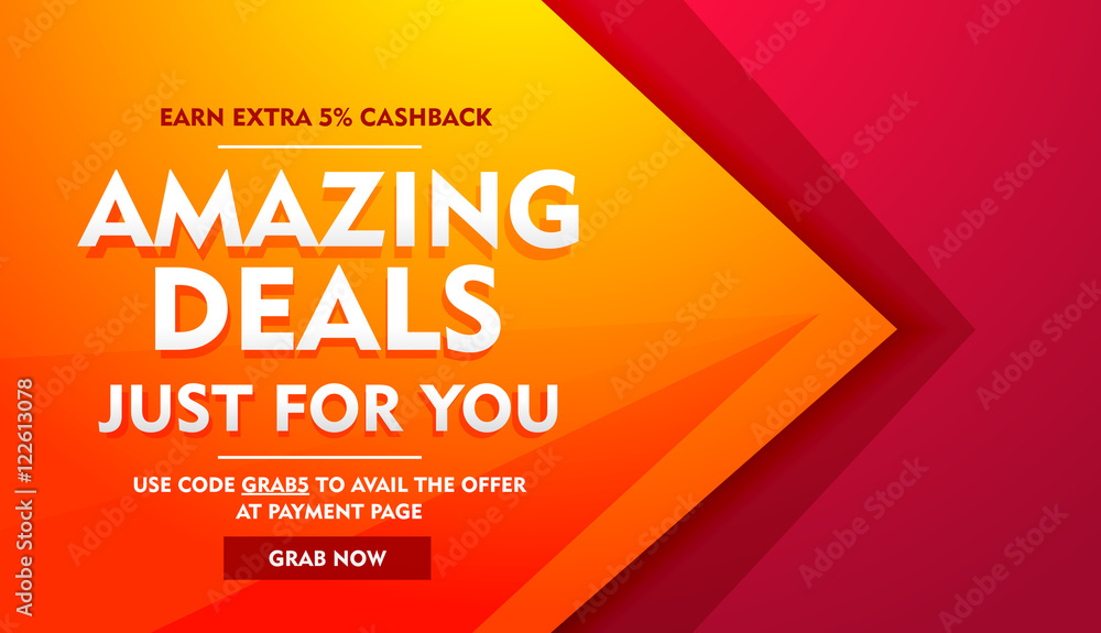 Poster amazing deals sale offer banner