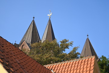 Dächer der Frauenkirche in Kalundborg
