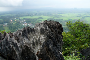 Surface limestone peaks