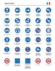 Italian signs of obligation driving directions