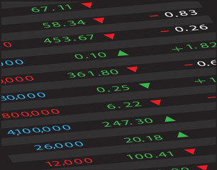 Fototapeta premium Stock Market Board