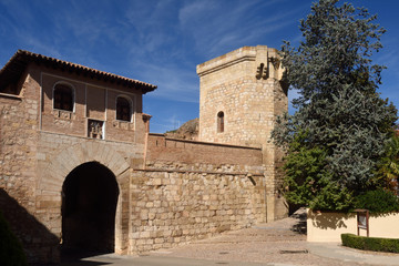 Obraz premium Puerta Alta (high door) in medieval town of Daroca, Zaragoza province, Spain