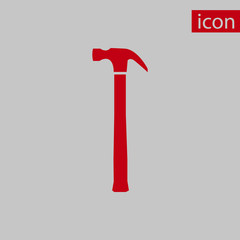 hammer icon stock vector illustration flat design