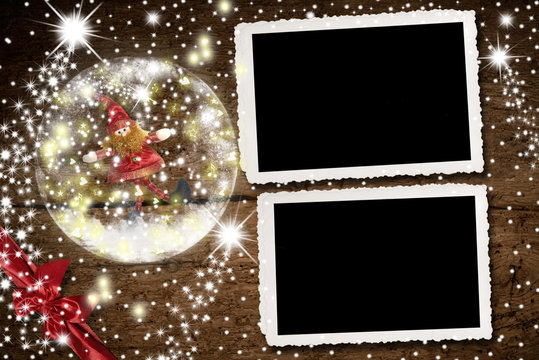 Christmas photo frames for two photos