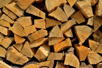 Pile of chopped fire wood