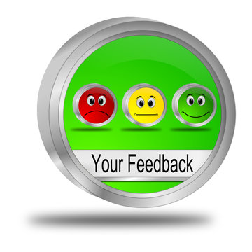 Your Feedback Button - 3D illustration