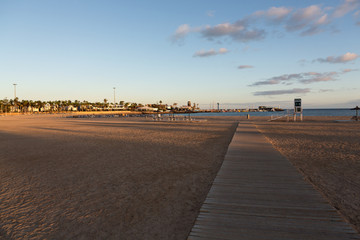 Beach in Caleta de Fuste, Fuerteventura Spain