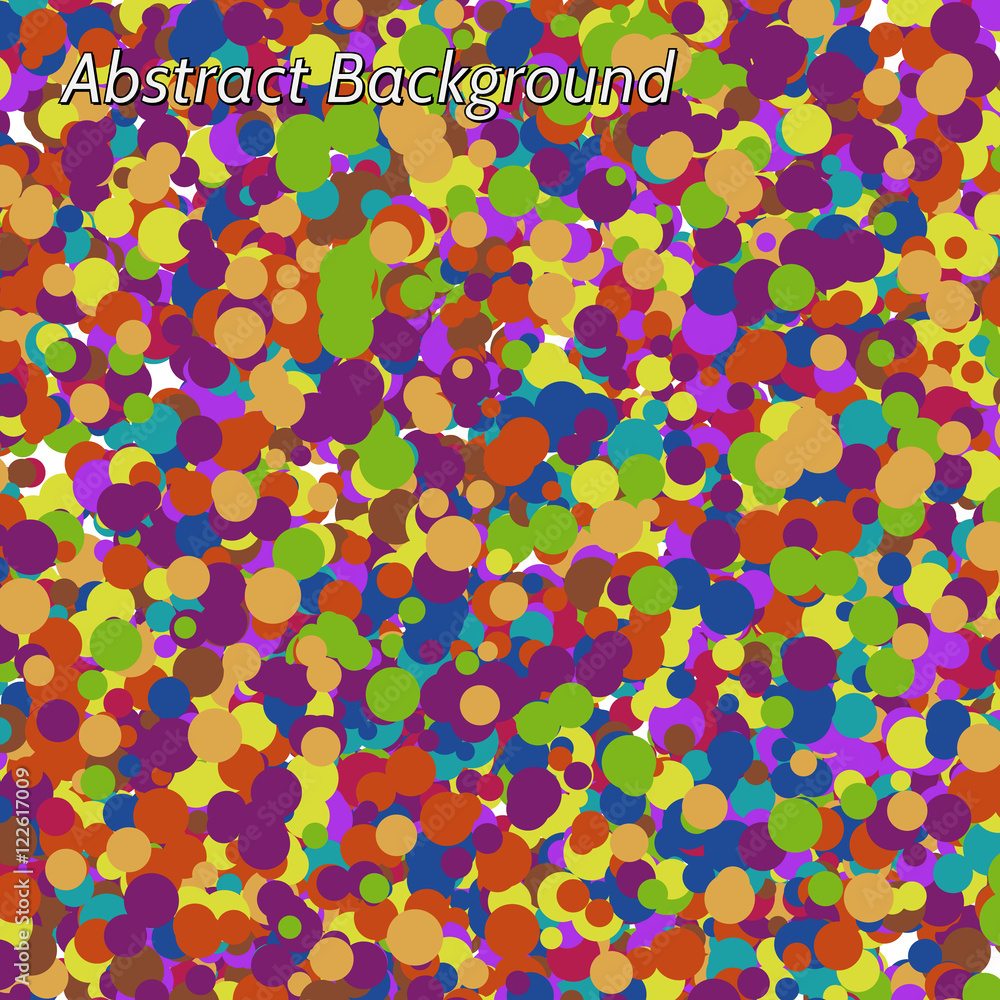 Poster vector abstract variegated background with irregular circles
