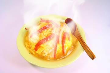 あつあつカニカマの天津飯