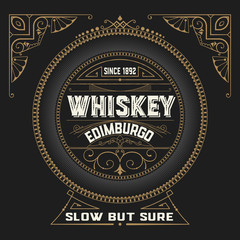 Vintage badge for whiskey packing