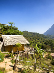 Fototapeta premium Chiang Dao mountain village at Chiang Mai Thailand.