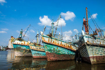 Fototapeta premium Old fishing boats