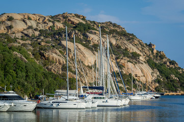 Fototapeta na wymiar Poltu Quatu resort marina, Sardinia