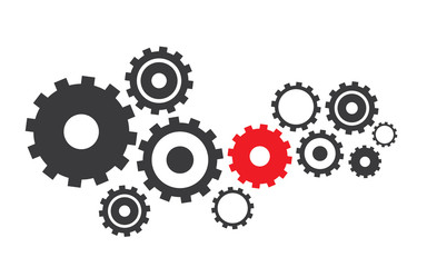 abstract vector cogs, gears